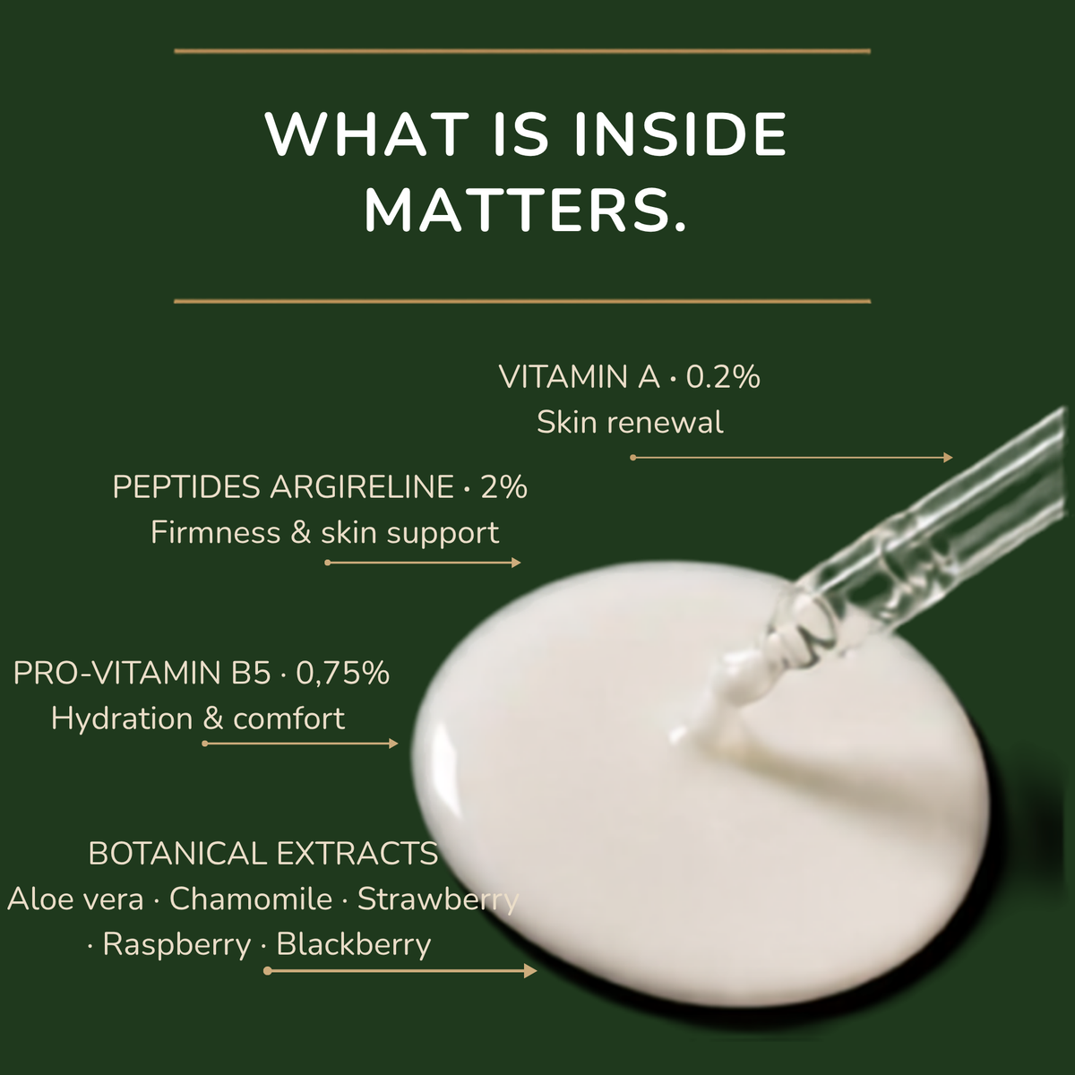 Easy Night Serum | Vitamin A · Argireline Peptide · Red Berries