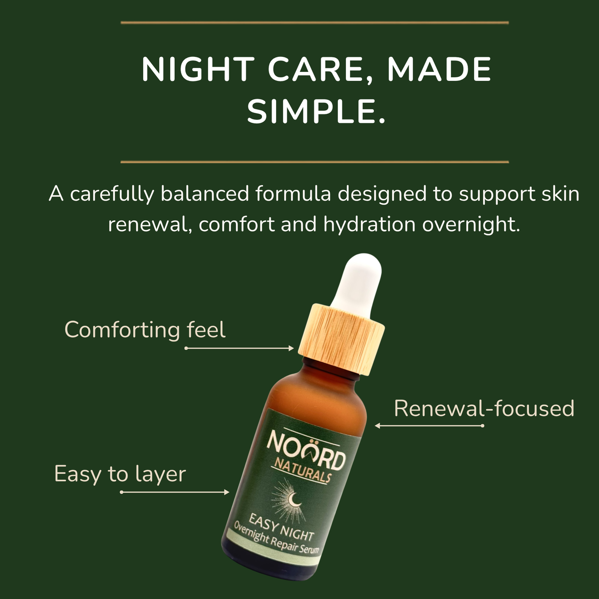 Easy Night Serum | Vitamin A · Argireline Peptide · Red Berries