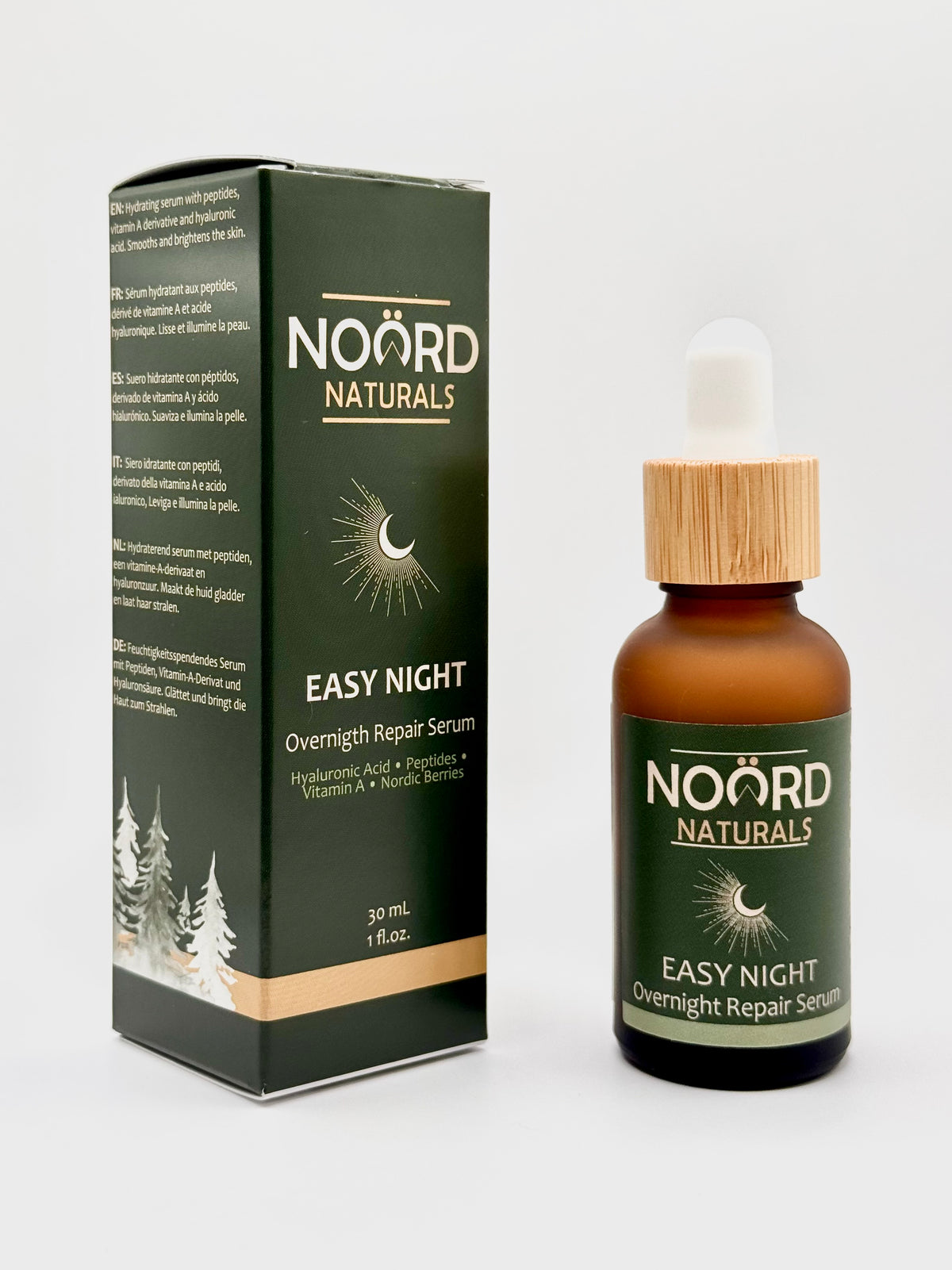 Easy night Serum | Vitamin A . Peptides . Hyaluronic Acid . Nordic Berries