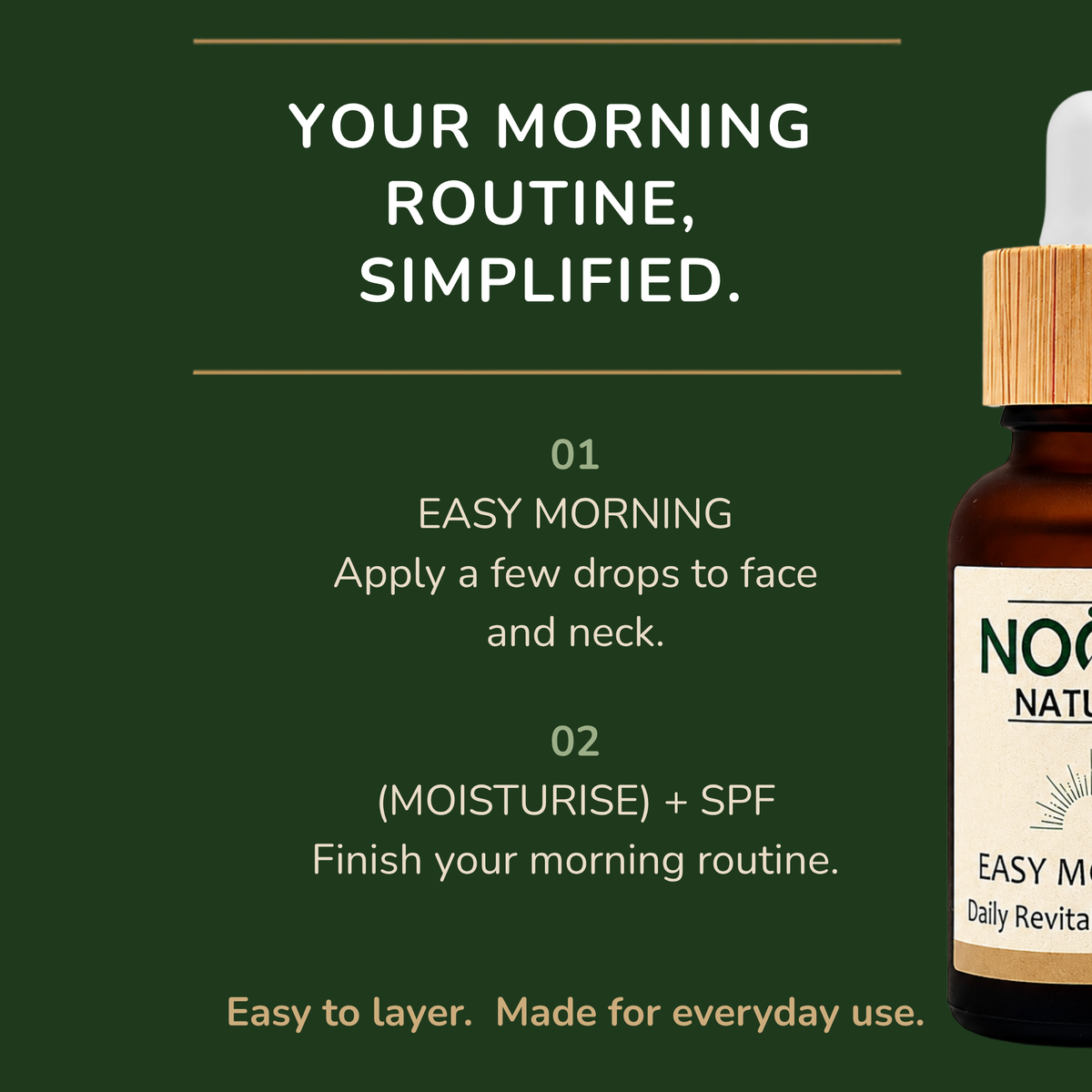 Easy Morning Vitamin C Serum | Niacinamide + Hyaluronic Acid