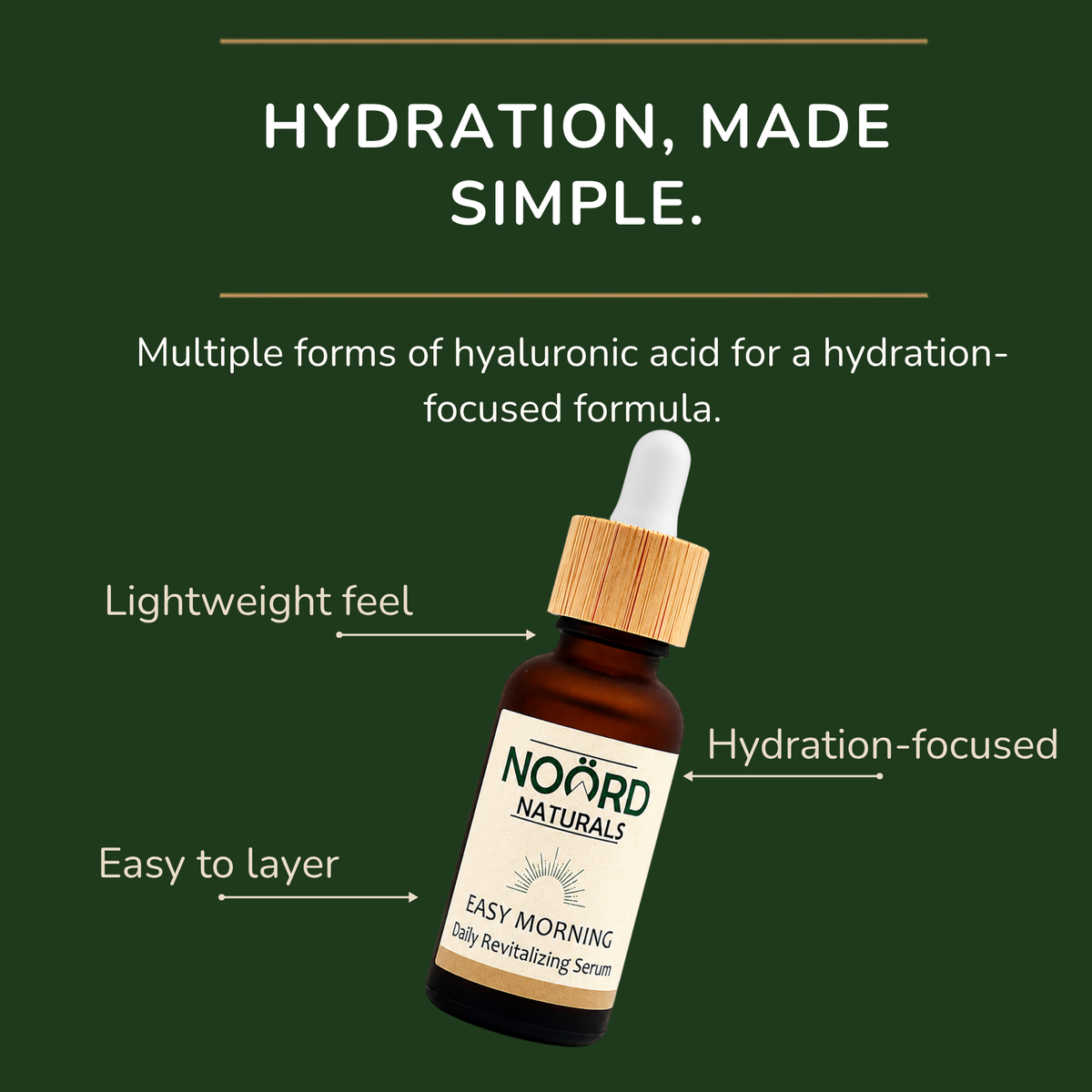 Easy Morning Vitamin C Serum | Niacinamide + Hyaluronic Acid